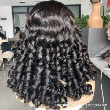 Mayqueen Wholesale180% 200% Density Egg Curl 12aRaw Virgin Cuticle Raw Unprocessed Hair Funmi Hair Wig Double Drawn hd Lace Wigs
